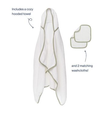 100% Organic Hooded Towel + Washcloth 2-Pack