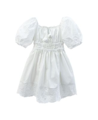 Petite Maison Kids - Girls' Blanca White Cotton Dress - Baby, Little Kid, Big Kid