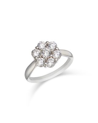 Bloomingdale's Fine Collection - Diamond Flower Cluster Ring in 14K White Gold, 1.5 tcw