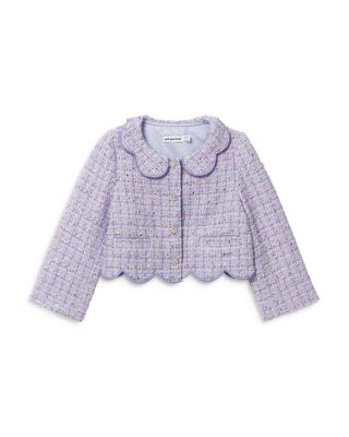 Self-Portrait - Girls' Scalloped Boucle Jacket - Little Kid, Big Kid