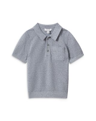 REISS - Boys' Demetri Textured Polo Shirt - Little Kid, Big Kid