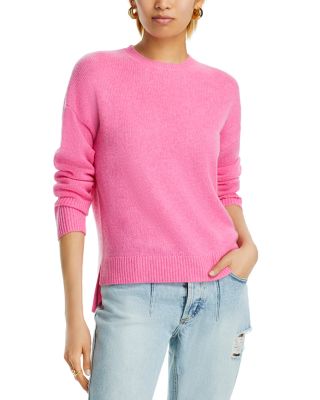 AQUA - Drop Shoulder High Low Crewneck Sweater - Exclusive