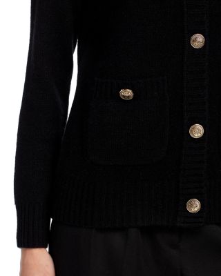 100% Cashmere Rib Knit Cardigan - Exclusive