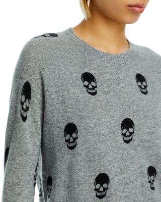 100% Cashmere Skull Print Crewneck Sweater - Exclusive