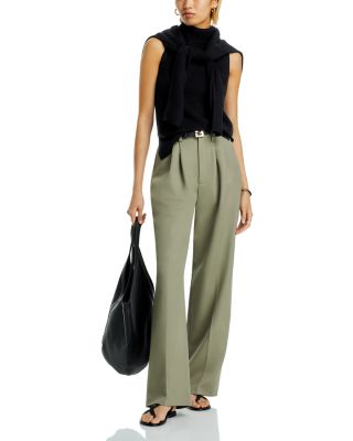 100% Cashmere Split Hem Turtleneck Tank - Exclusive