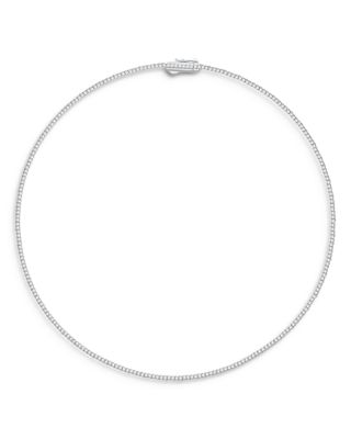 Bloomingdale's Fine Collection - Certified Diamond Double Prong Tennis Necklace in 14K White Gold, 3.0 ct. t.w.