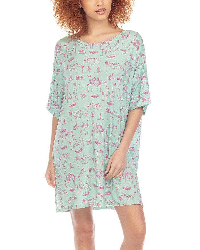 Marvmys Nachthemd voor dames, katoenen slaapshirt met doorlopende knoopsluiting, streepjes, lange mouwen, nachtjurk, slaaphemd, nachtkleding, borstvoedingsnachthemd, XL