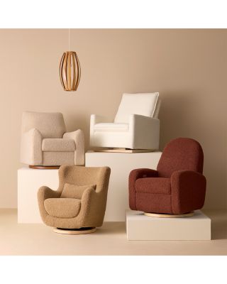 Nami Electronic Recliner and Swivel Glider Recliner in Teddy Loop with USB Port