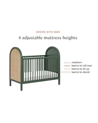 Bondi 3 in 1 Convertible Crib with Toddler Bed Conversion Kit