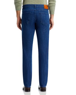 Stretch Denim Straight Fit Jeans