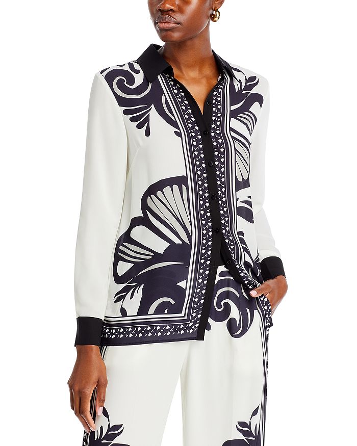 T-Tahari Tie Neck Airflow Shirt main image 0