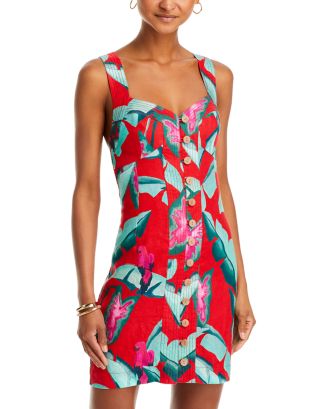 farm rio black golden foliage mini dress Summer Linen supercat:variants_done