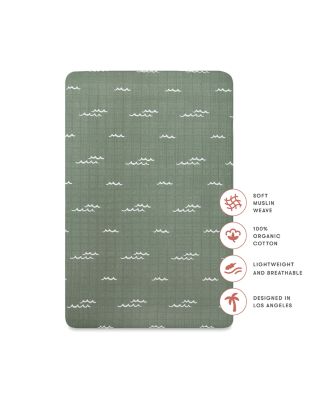 Mini Crib Sheet in GOTS Certified Organic Muslin Cotton