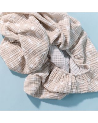 Crib Sheet in GOTS Certified Organic Muslin Cotton