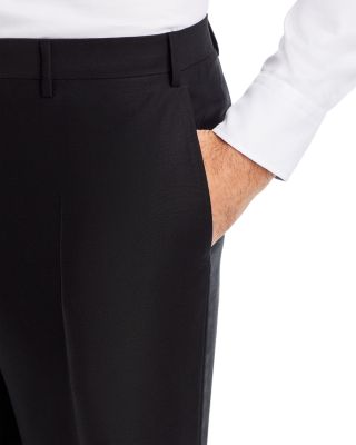 Capri Black Textured Solid Slim Fit Suit