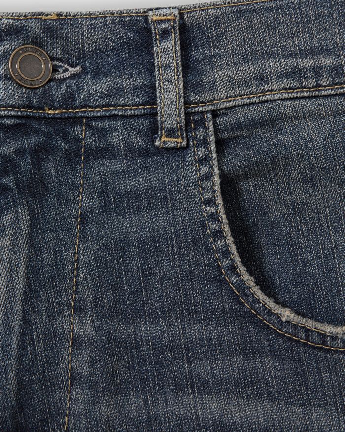 Mahni High Rise Barrel Leg Jeans Mid Blue