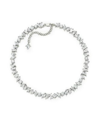 VRAI - Illuminate Choker Necklace in 14K White Gold, 35.75ctw Mixed Shaped Lab Grown Diamonds, 15.5"