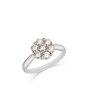 Bloomingdale's Diamond Cluster Ring In 14k White Gold, 1.0 Ct. T. W. In White