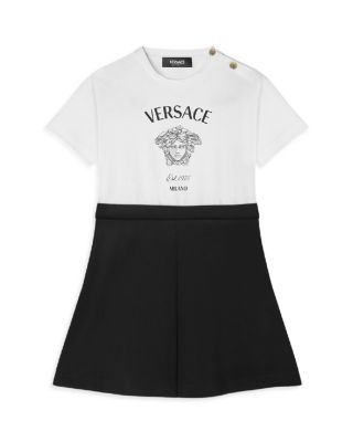 Versace - Girls' Medusa Milano Print Jersey Dress - Little Kid