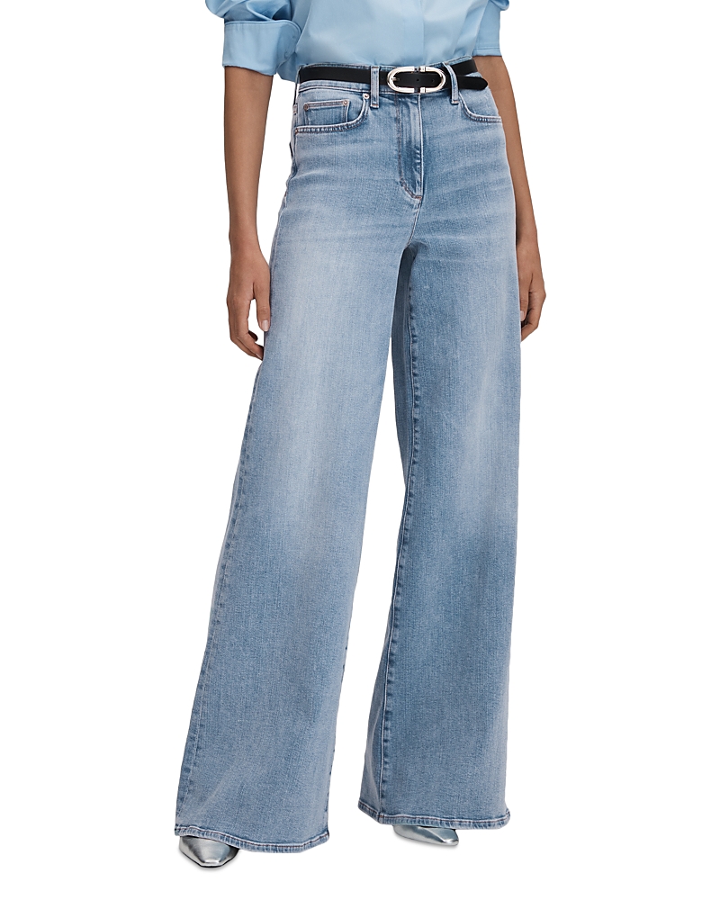 Reiss Petite Ameria Mid Rise Wide Leg Jeans