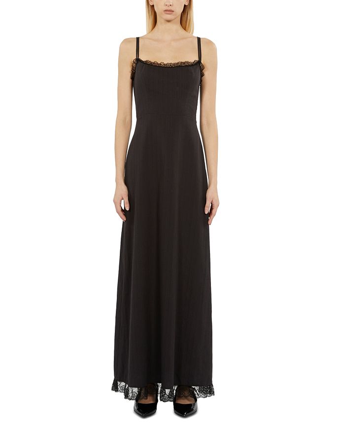 The Kooples Glam Pleated Belted Maxi Dress main image 0