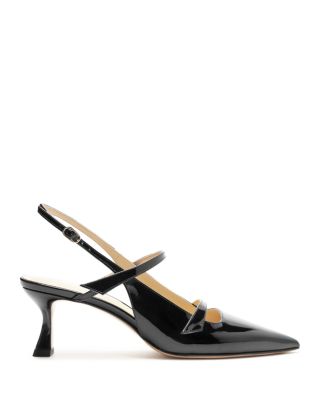 Women's Tita Pointed Toe Mid Heel Slingback Pumps