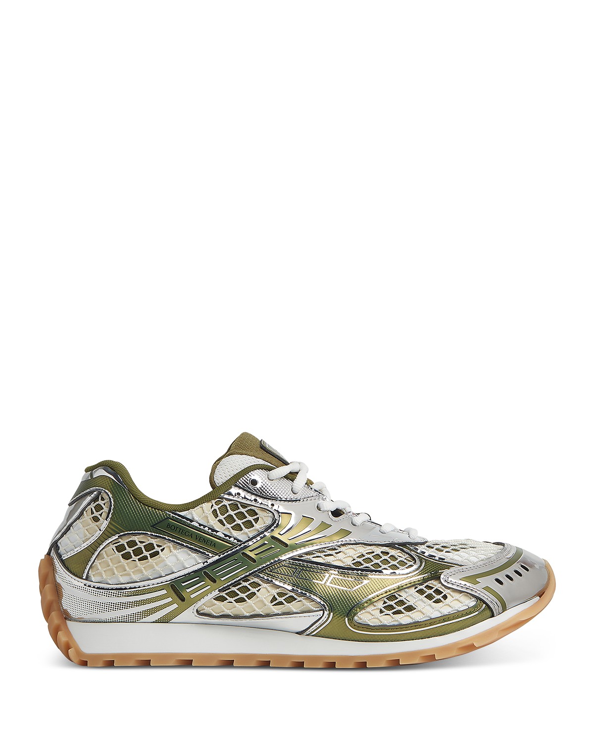 Bottega Veneta Men's Orbit Low Top Sneakers in Dark White