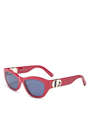 Shop Dior 30montaigne B5u Cat Eye Sunglasses, 54mm In Red/blue Mirrored Solid