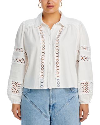 Lace Button Up Shirt - Exclusive