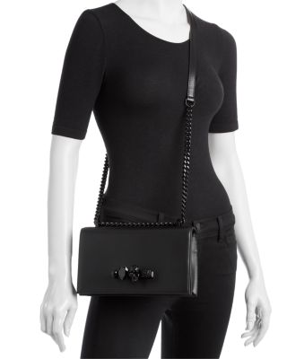 Embellished Leather Shoulder Bag