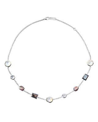 IPPOLITA - Sterling Silver 925 Rock Candy&reg; Multi Stone Mixed Cut Collar Necklace, 16-18"