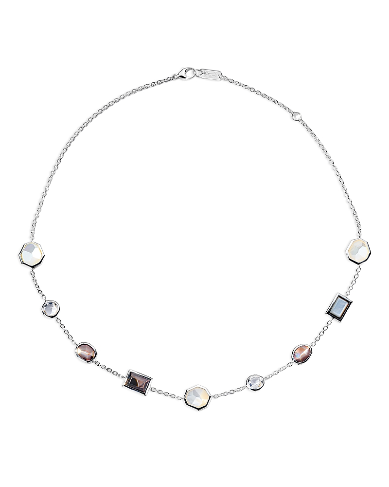 Ippolita Sterling Silver 925 Rock Candy Multi Stone Mixed Cut Collar Necklace, 16-18 In Silver/multi