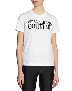 Versace Jeans Couture Woman T-shirt White Size M Cotton In White