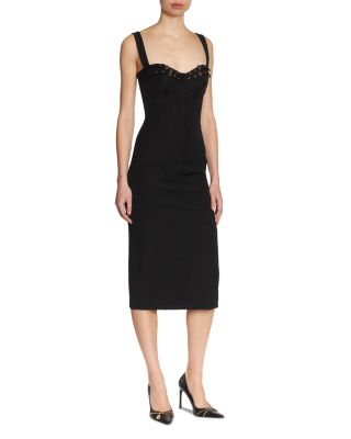 Versace Jeans Couture Buckle Bustier Midi Dress