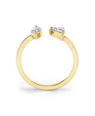 Mixed Lab-Grown Diamond Cuff Ring in 14K Yellow Gold, .50ctw Marquise & Trillion Lab Grown Diamonds