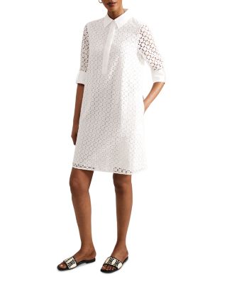 Marciella Eyelet Shirt Dress