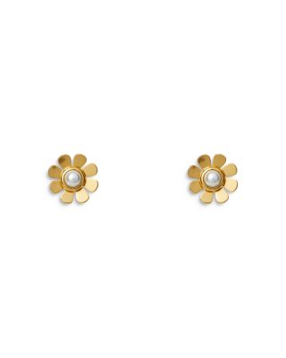 Lele Sadoughi - Imitation Pearl Daisy Stud Earrings