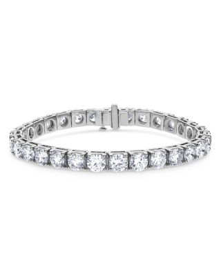 Bloomingdale's Fine Collection - Certified Lab Grown Diamond Tennis Bracelet in 18K White Gold, 20 ct. t.w.