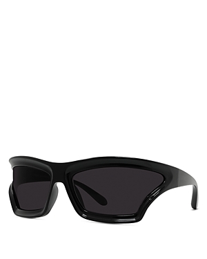 Shop Loewe Paula's Ibiza Mask Sunglasses, 70mm In Black/gray Solid