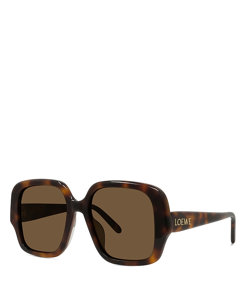 Loewe Logo Acetate Square Sunglasses In Havana/brown Solid