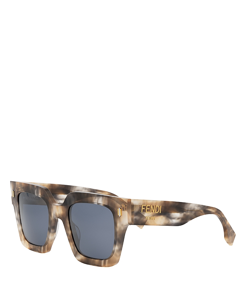 Fendi Roma Sunglasses In Havana/blue Solid