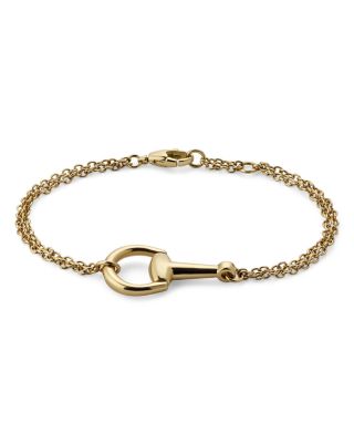 18K Yellow Gold Horsebit Chain Bracelet