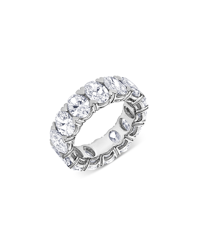 Bloomingdale's Fine Collection Certified Lab Grown Diamond Oval Eternity Band in 18K White Gold, 9.75 tcw
