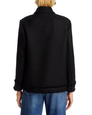 AQUA Tweed Collared Jacket - Exclusive | Bloomingdale's