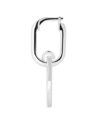 Sterling Silver Trademark Oval Drop Earrings