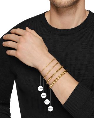 Men's Box Chain Bracelet in 18K Gold