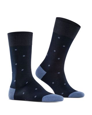 Mercerized Cotton & Nylon Dot Dress Socks