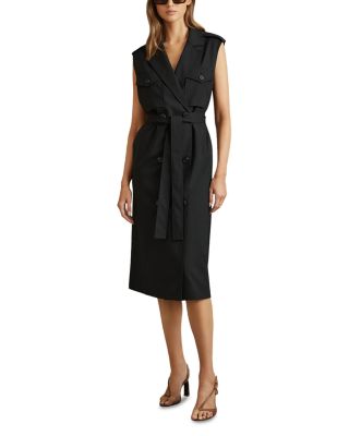 REISS Kimora Button Front Midi Dress | Bloomingdale's