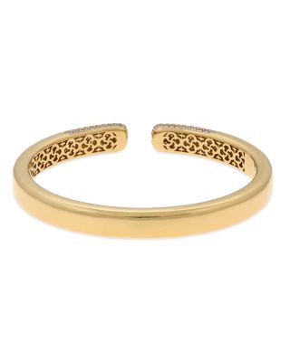 18K Yellow Gold Pave Diamond Bangle Bracelet - Exclusive