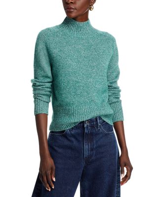 AQUA - Ribbed Mock Neck Sweater - Exclusive